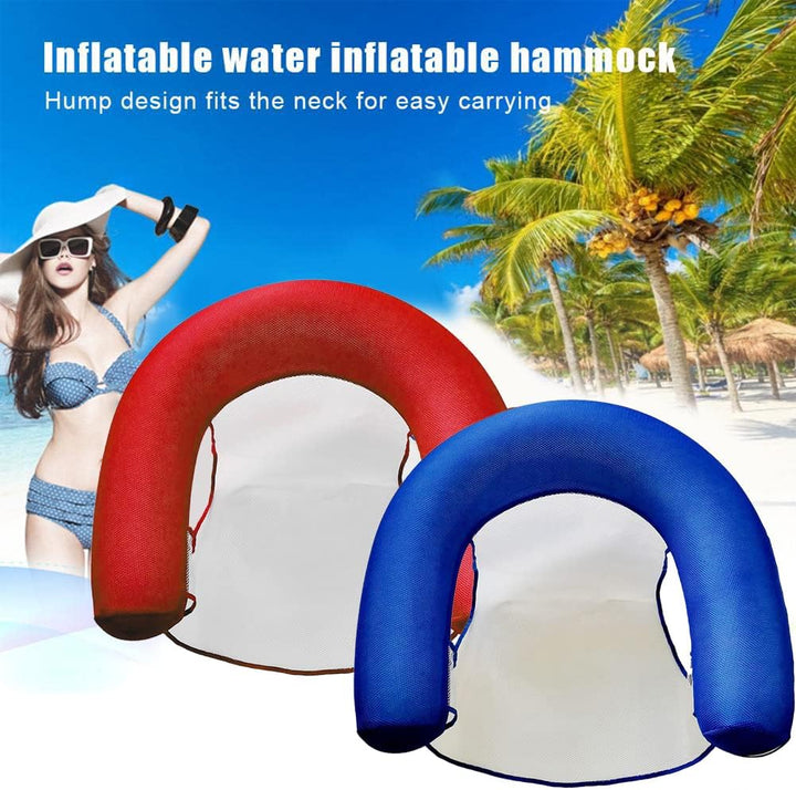 Float Sessel, aufblasbarer Wasserstuhl Wassersitz Pool, Schwimmbadstuhl Wasserhängematte Luftmatratz