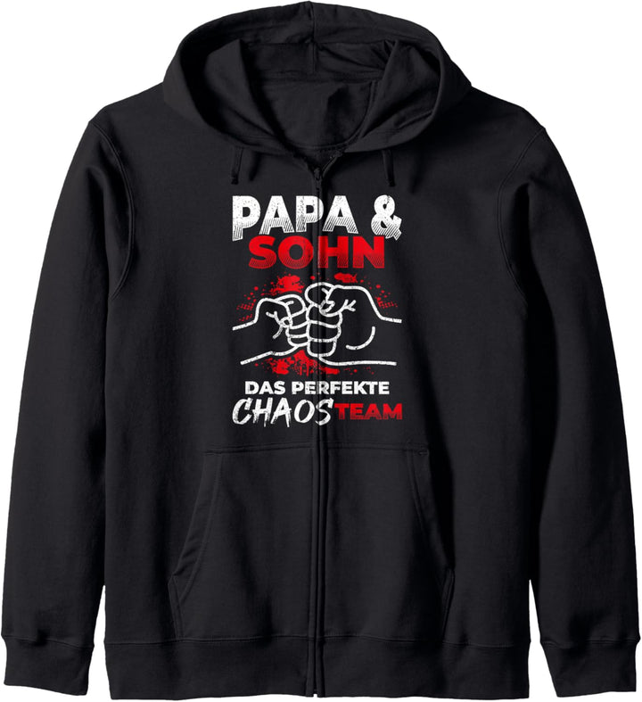 Papa & Sohn Das Perfekte Chaos Team - Vatertag Bester Papa Kapuzenjacke