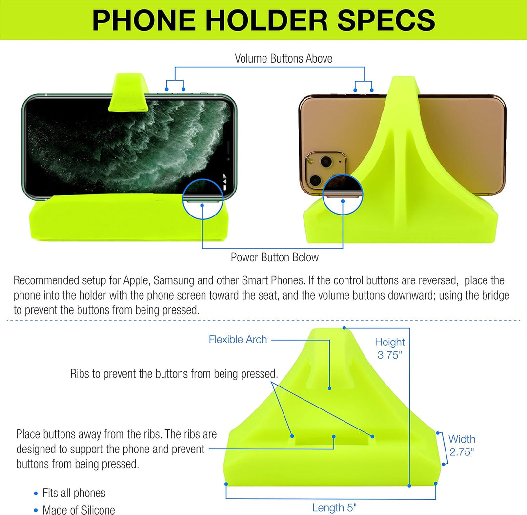 Phone Holder Made for PM5 Monitors of Concept 2 Rower, SkiErg and BikeErg - Silicone Smartphone Crad