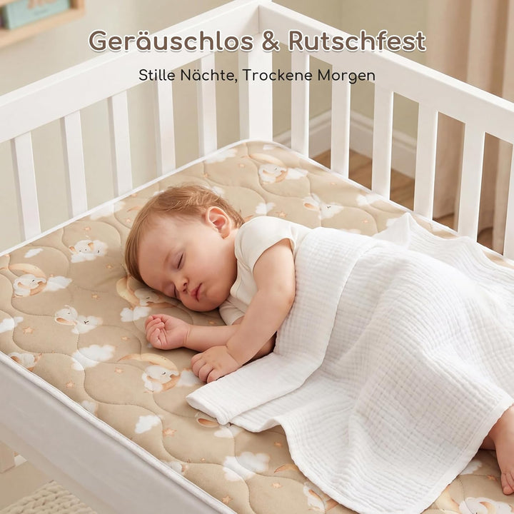 2er-Pack Bettunterlage Wasserdicht Kinder, Waschbar PIPI Unterlage Bett Kinder, Betteinlagen Inkonti