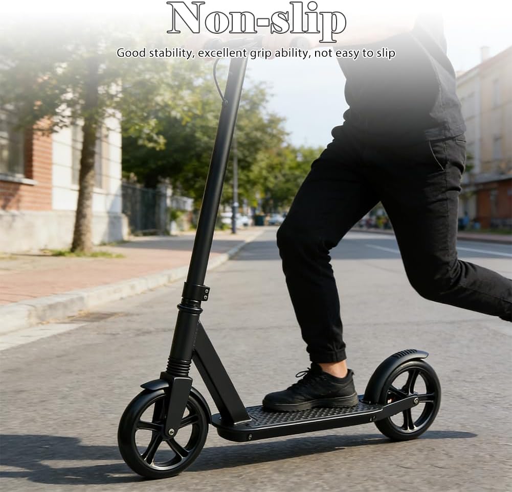 2 Stück 200mm Scooter Rollen, Ersatzräder mit ABEC-9 Lager, Anti-Rutsch Roller Räder, Ersatzreifen S