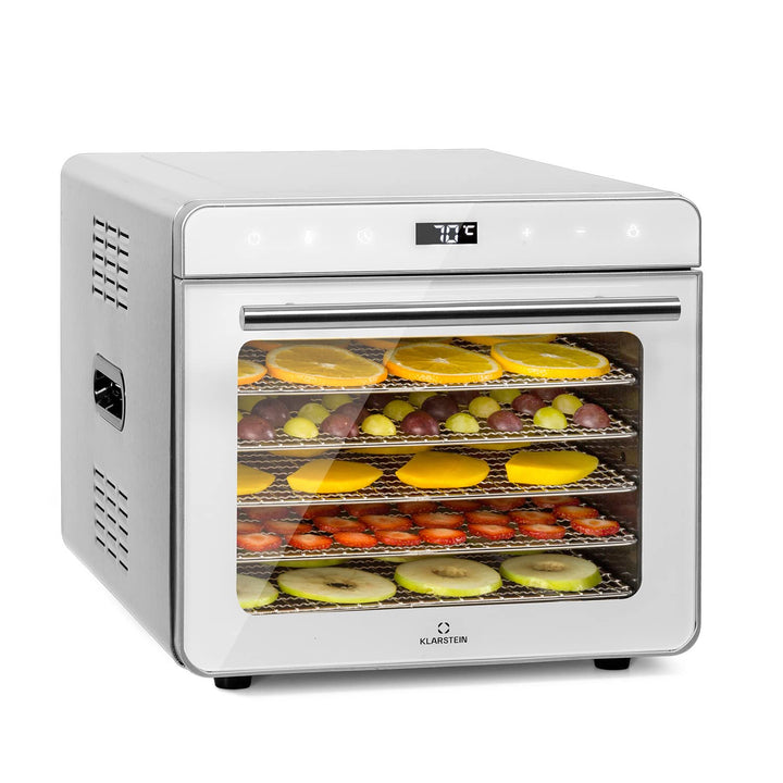 Klarstein Dörrautomat, Dörrgerät für Gemüse, Obst, Nüsse und Fleisch Trocknen, Food Dehydrator mit 6