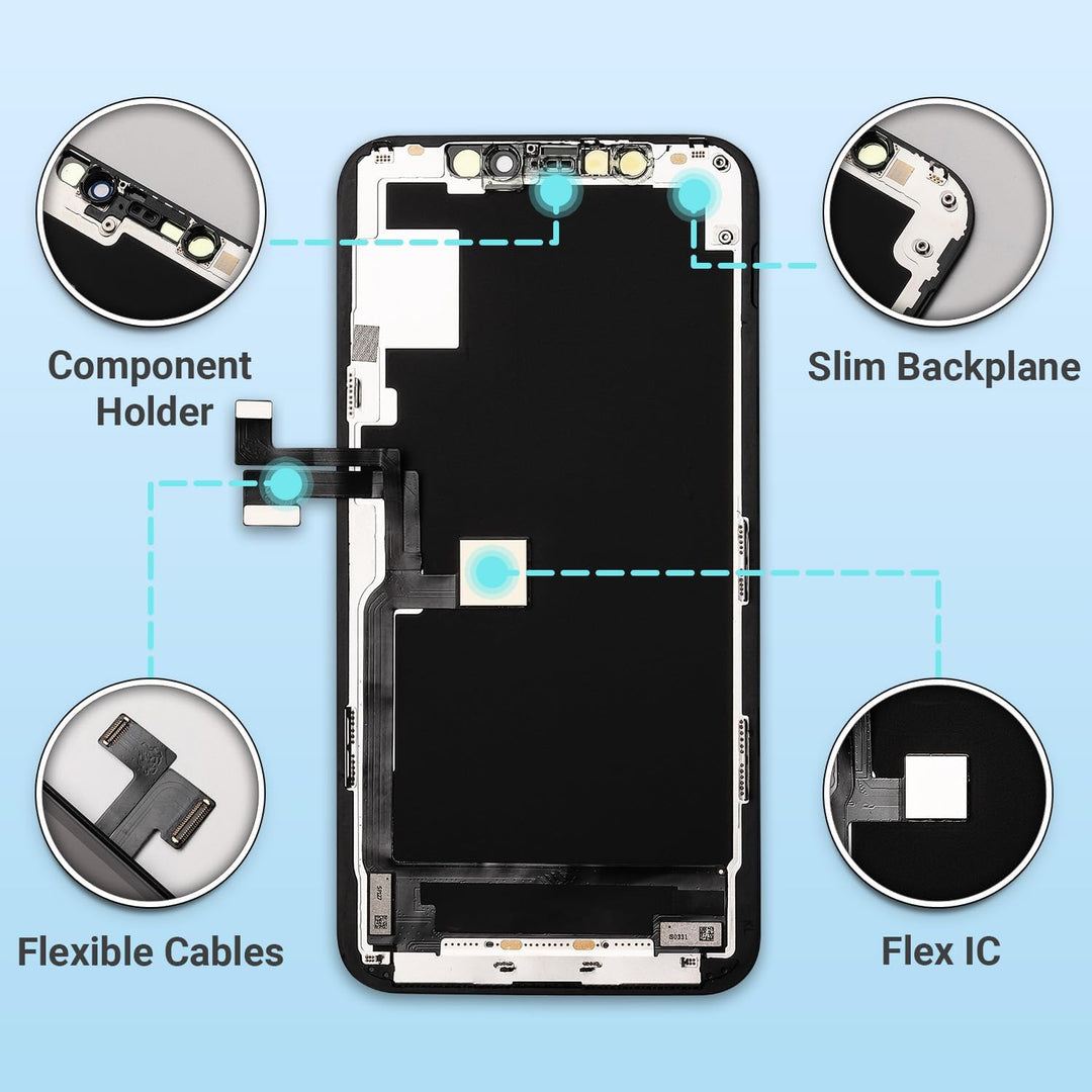 GULEEK Display für iPhone 11 Pro 5,8 Zoll LCD Bildschirm Ersatz Touchscreen mit 3D Touch vormontiert