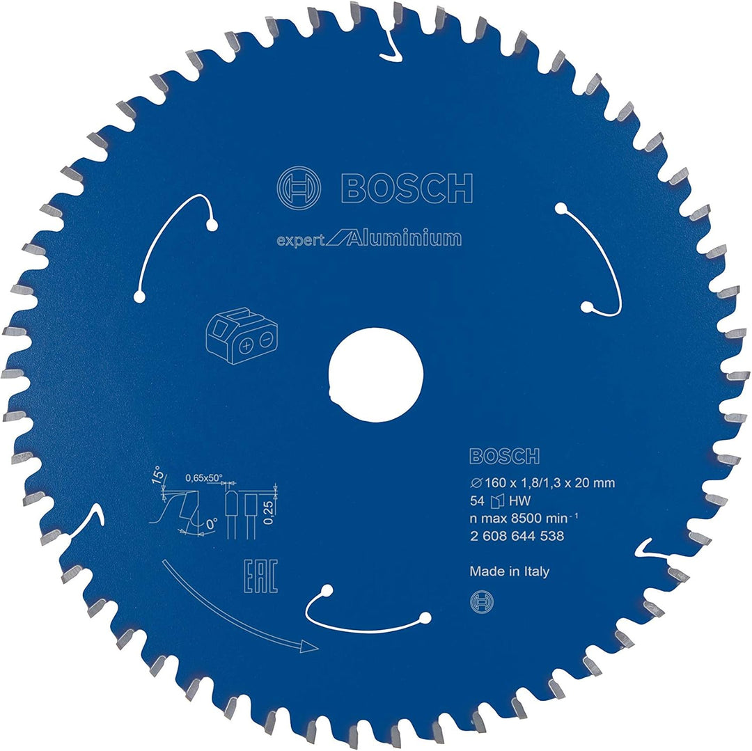 Bosch Accessories 1x Kreissägeblatt Expert for Aluminium (Aluminium, Sägeblatt Ø 160 x 20 x 1,8 mm,