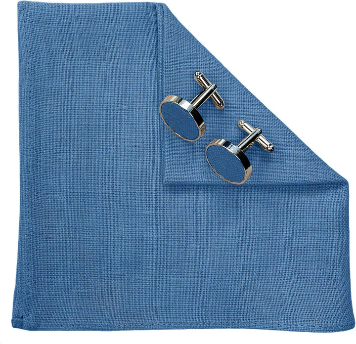 Leinen Accessoires: Fliege, Hosenträger, Einstecktuch, Manschettenknöpfe für Herren, Voll Einstellba