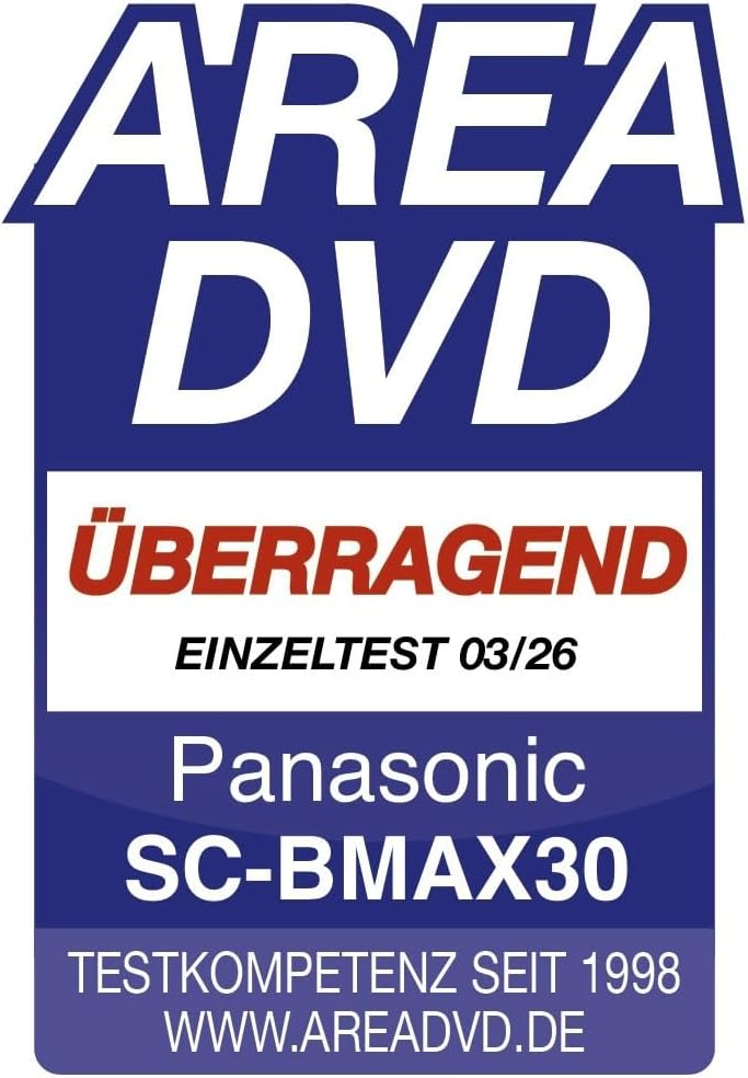 Panasonic SC-BMAX30 tragbarer Party-Lautsprecher mit Bluetooth, integrierter Beleuchtung, Bass Refle