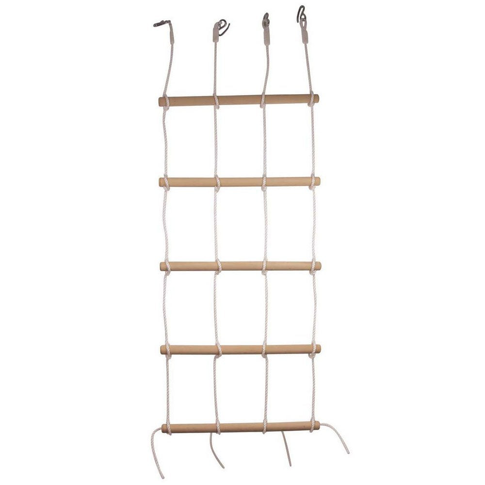 small foot Kletterwand mit 4 stabilen Seilen und 5 robusten Holzstangen, bis zu 120 kg belastbar, ab