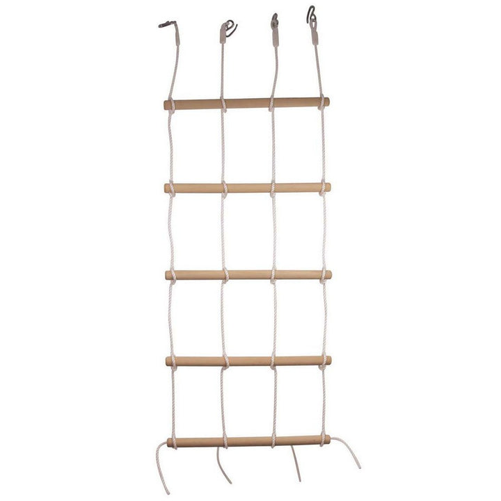 small foot Kletterwand mit 4 stabilen Seilen und 5 robusten Holzstangen, bis zu 120 kg belastbar, ab
