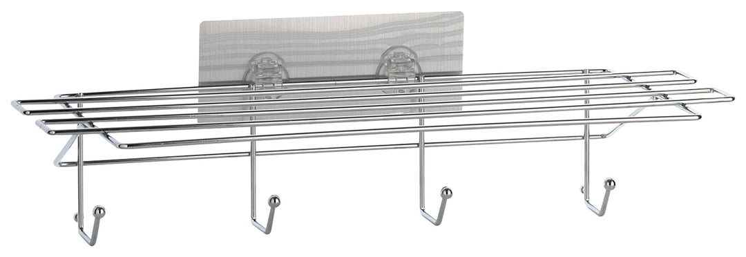 Axentia Nizza Badezimmerregal, Edelstahl, Silber, 50.5x21.5x11 cm