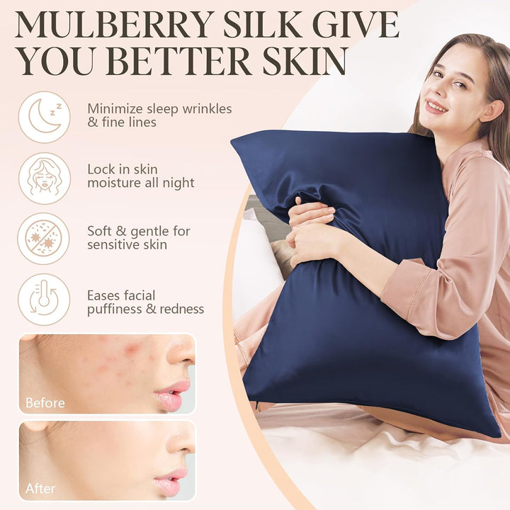 Seidenkissenbezug Jaciu Silk Pillowcase 21 Momme beidseitiger Seidenkissenbezug Kissenbezug Versteck
