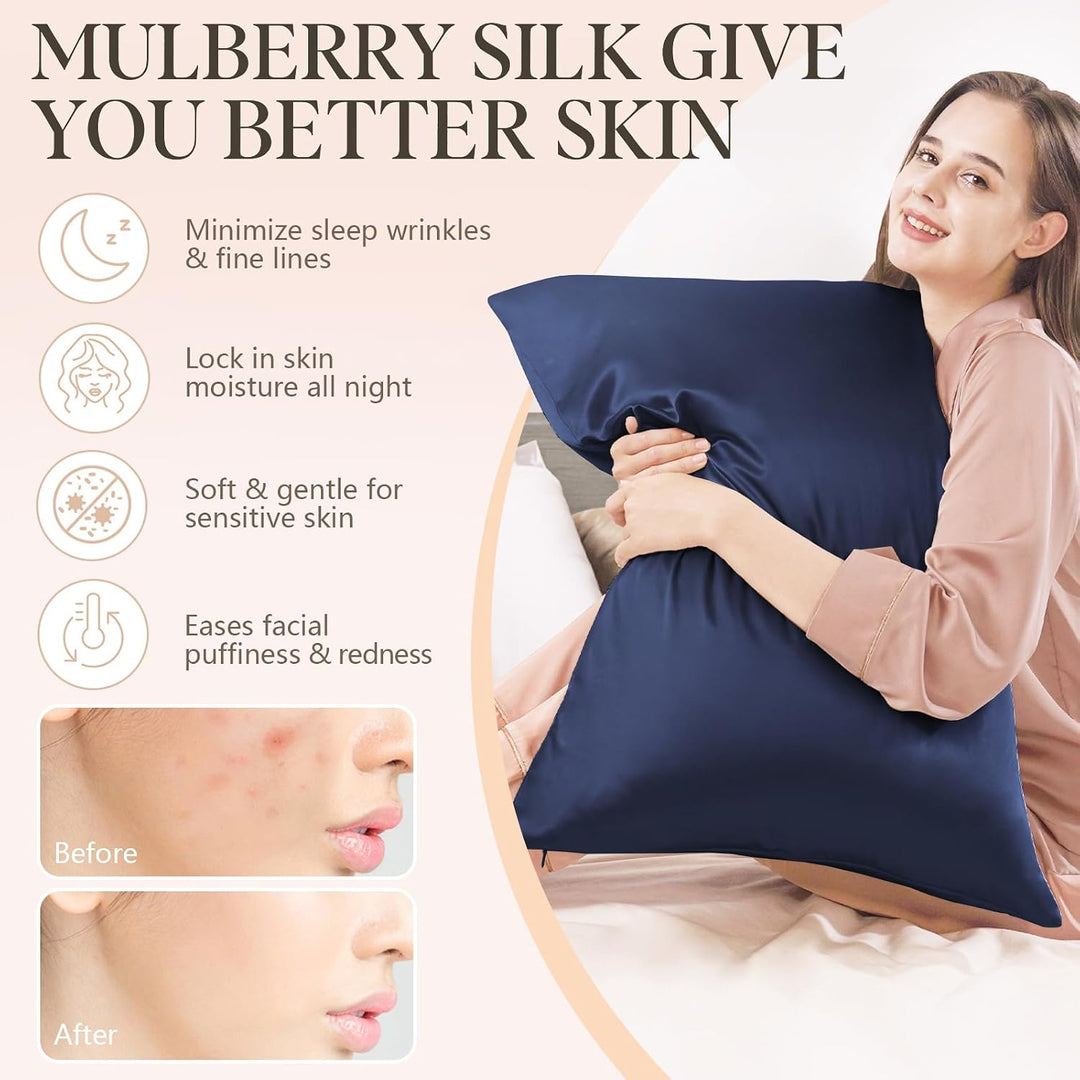 Seidenkissenbezug Jaciu Silk Pillowcase 21 Momme beidseitiger Seidenkissenbezug Kissenbezug Versteck