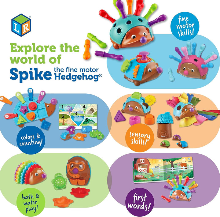 Learning Resources Spike der Igel, ab 1 Jahr, Feinmotorik-Spielzeug, Montessori Sensorik, 6-in-1 Fid