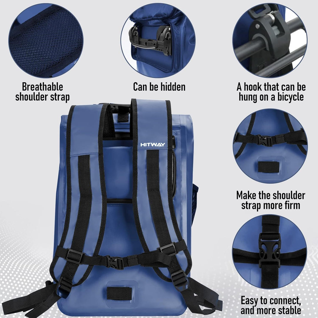 HITWAY Unisex Gb1 Fahrradrucksack L Blau, L Blau