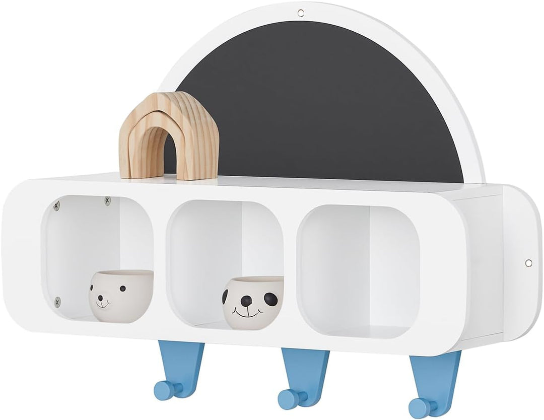 SoBuy KMB86-W Kindergarderobe mit 1 halbrunden Tafel Kinderregal Bücherregal für Kinder Wandregal Hä