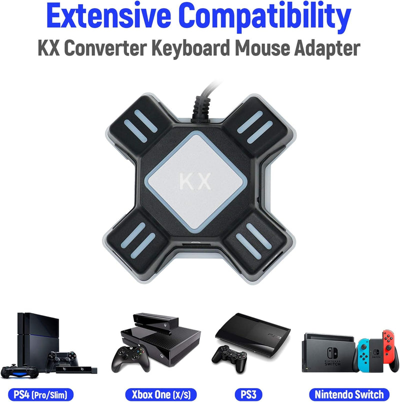 Mcbazel KX Tastatur Maus Konverter Adapter für NS Switch/Xbox One/PS4/PS3