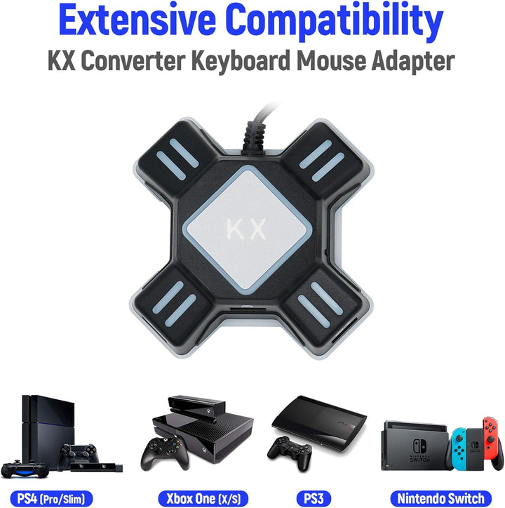 Mcbazel KX Tastatur Maus Konverter Adapter für NS Switch/Xbox One/PS4/PS3