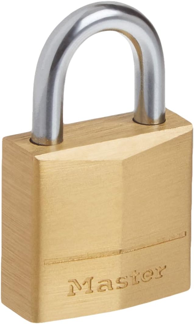 Master Lock Vorhängeschloss, massives Messing, 1,9 cm breit, 120Q (4 gleichschliessend) 4 Pack, 4 Pa