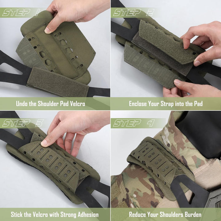 WYNEX Schultergurt Pad mit Vest Carrier, 2 Pack Rucksack Strap Cushion Pads Bag Strap Soft Mesh Pads