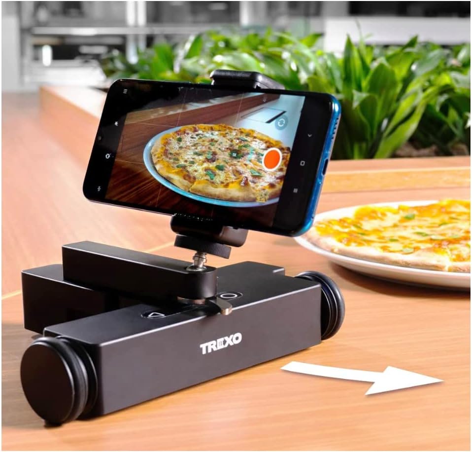 Trexo Wheels Image Processing Table Top Dolly Camera, Slider for Smartphones and DSLR Cameras, APP S