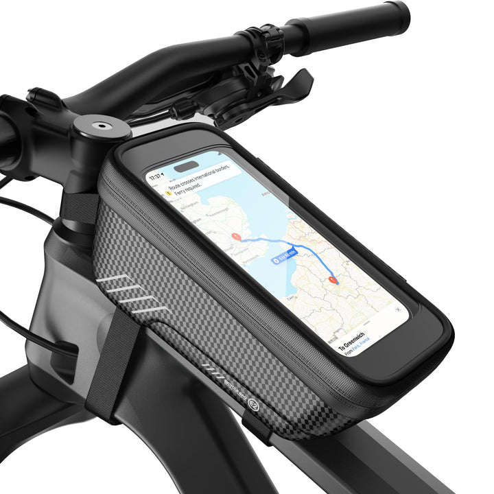 Fahrradtasche für Rahmen und Lenker - Wasserdichte Vordertasche mit TPU-Touchscreen - Geeignet für E