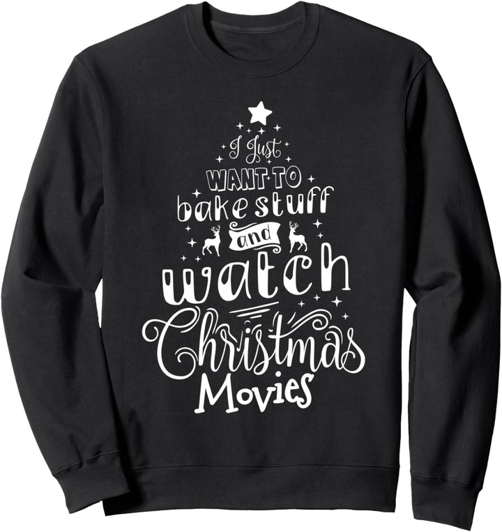 Backen und Weihnachtsfilme Christmas Movies Plätzchen Kekse Sweatshirt