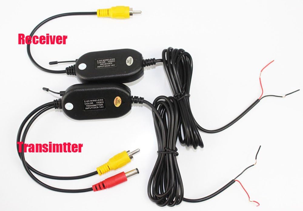 NEU 2.4GHz Wireless Video Rückfahrkamera RCA Video Sender Empfänger Kit für Auto Rückfahrkamera Moni