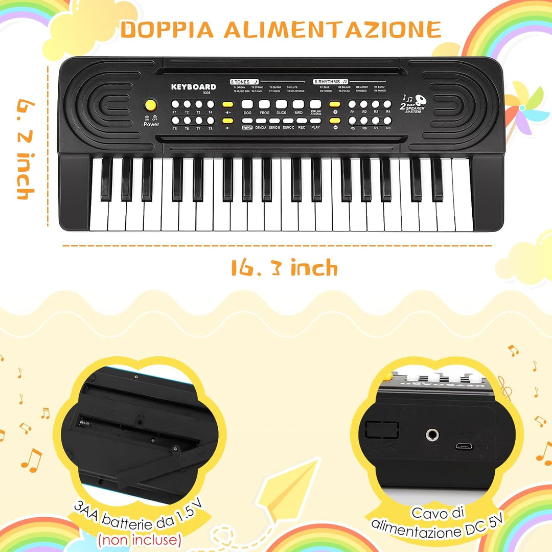 Keyboard Kinder, Klavier Kinder, Multifunktions Kinder Musikinstrumente Spielzeug, Elektronisches Kl