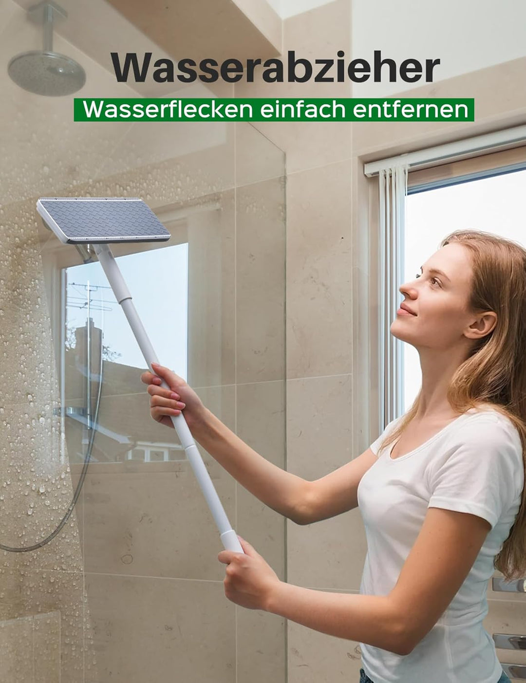 LyriFine Bodenwischer Set 2-in-1, Trocken- und Nasswischmopp mit One-Touch Abwurf, 1s Pad-Befestigun
