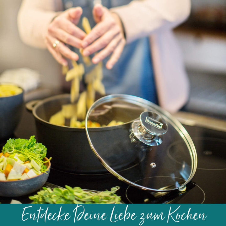 Berndes Induction Kochtopf Vario Click 20 cm, Induktion, Topf mit Deckel, allherdtauglich, robuster
