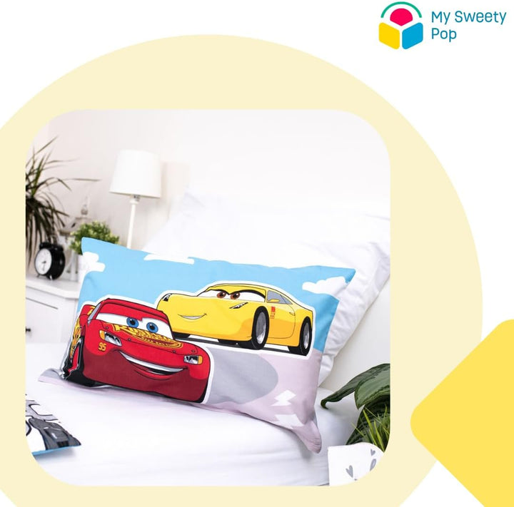 My sweety pop Baby-Bettwäsche Cars, 2-teilig, Bettbezug | Wendbar, 100 x 135 cm, Kissenbezug 40 x 60