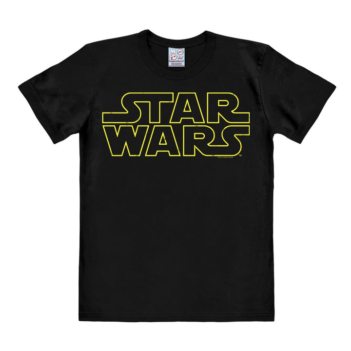 Logoshirt T-Shirt Krieg der Sterne - Logo - Star Wars Schriftzug - Rundhals Shirt schwarz - Lizenzie