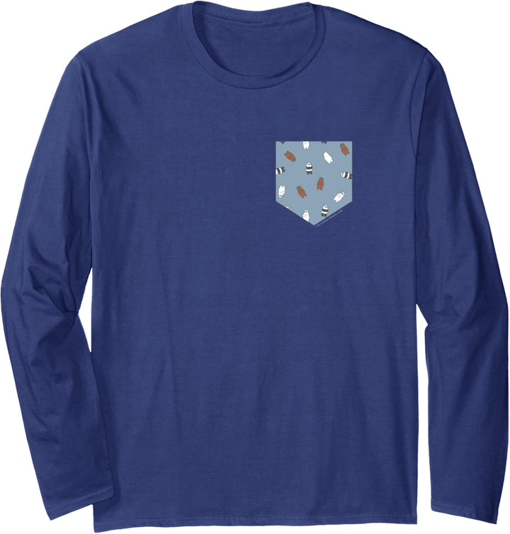 We Bare Bears Pocket Print Langarmshirt