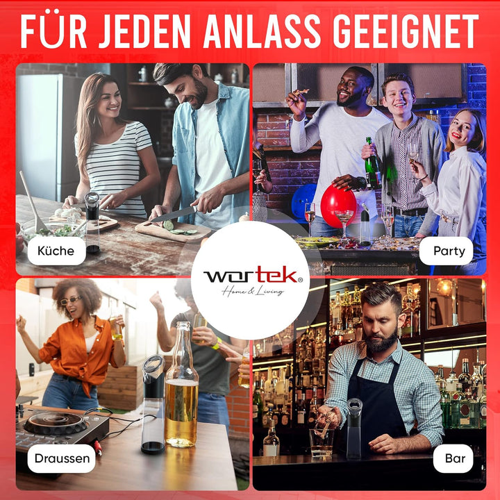 wortek Flaschenöffner mit Auffangbehälter - Getränkeöffner Bieröffner Bierflaschenöffner Kronkorken
