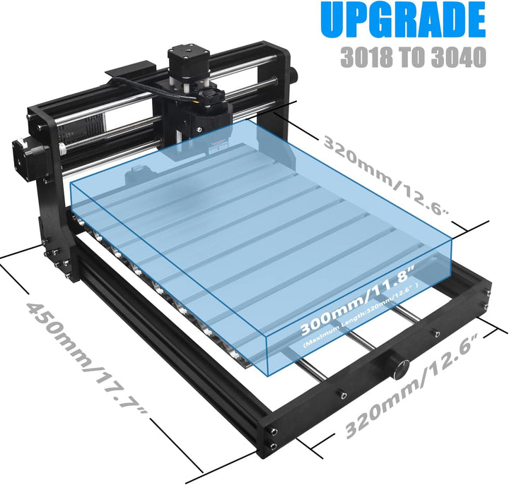 Daedalus 3018 CNC Upgrade Kit, für X-Achsen Upgrade & Y-Achsen-Verlängerungs 3018 Erweitertes
