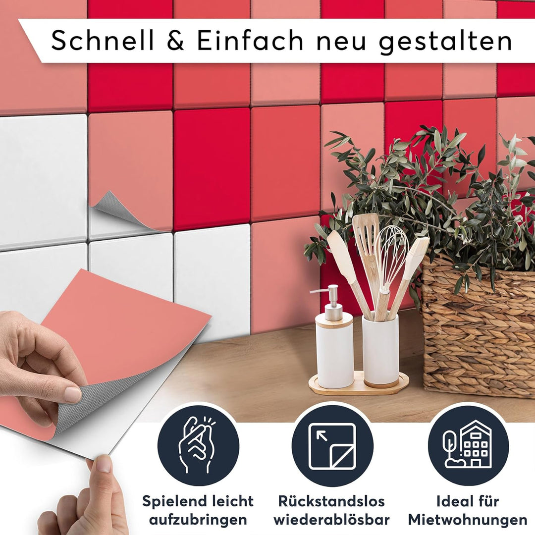 CREATISTO Mosaik Klebefliesen Stickerfliesen Fliesenfolie - Selbstklebende Fliesen Folie I Stickerfl