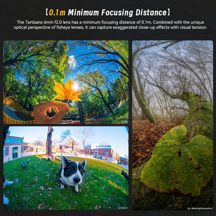 7artisans 6mm F2.0 für E-Mount APS-C-Fischaugen-Ultraweitwinkel-Kameraobjektiv,manueller Fokus,220°-