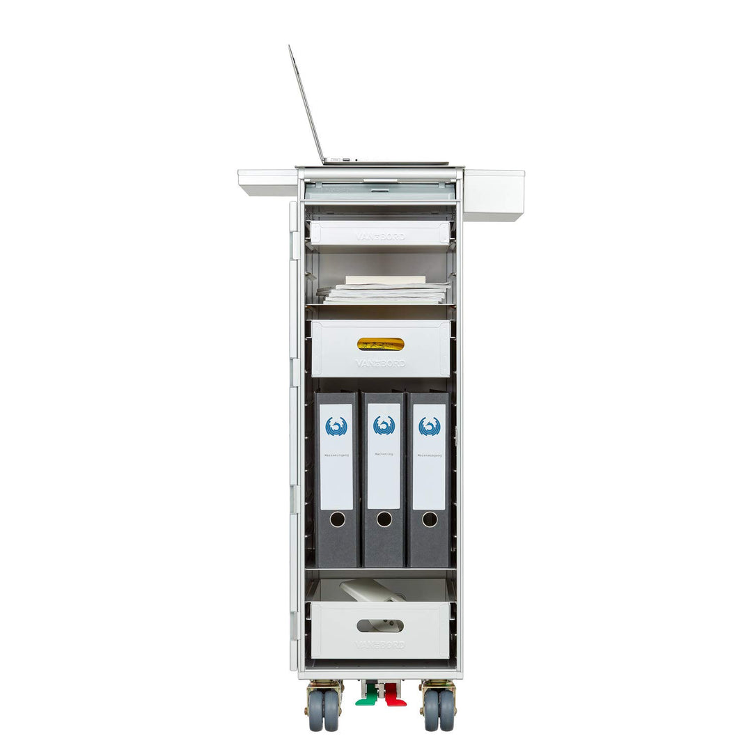 VanDeBord Ausstattungspaket Büro &amp; Homeoffice, Zubehör für Airline Trolleys, Büro-Rollcontainer, Hom