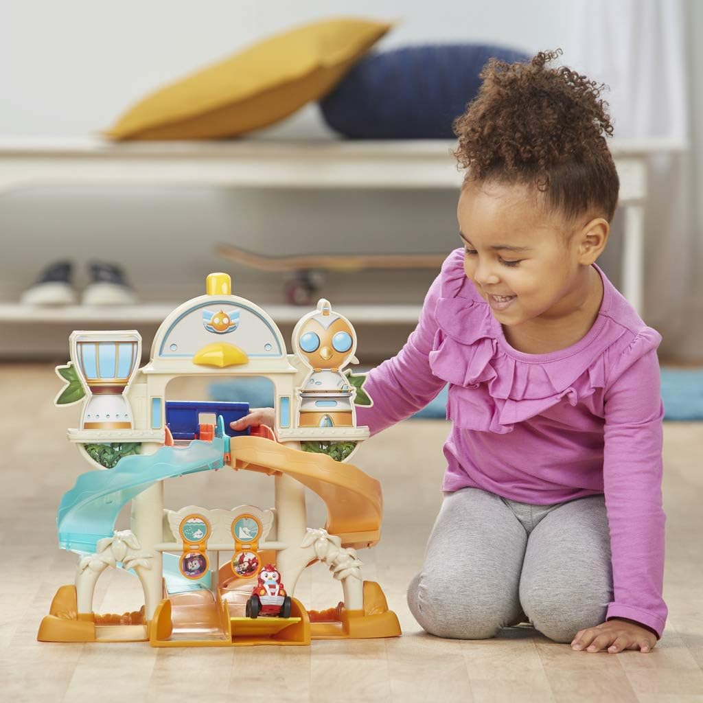 Hasbro Top Wing Turbo-Piste Spielset, enthält Sprungrampe und Starter für zwei Top Wing Flitzer, Spi