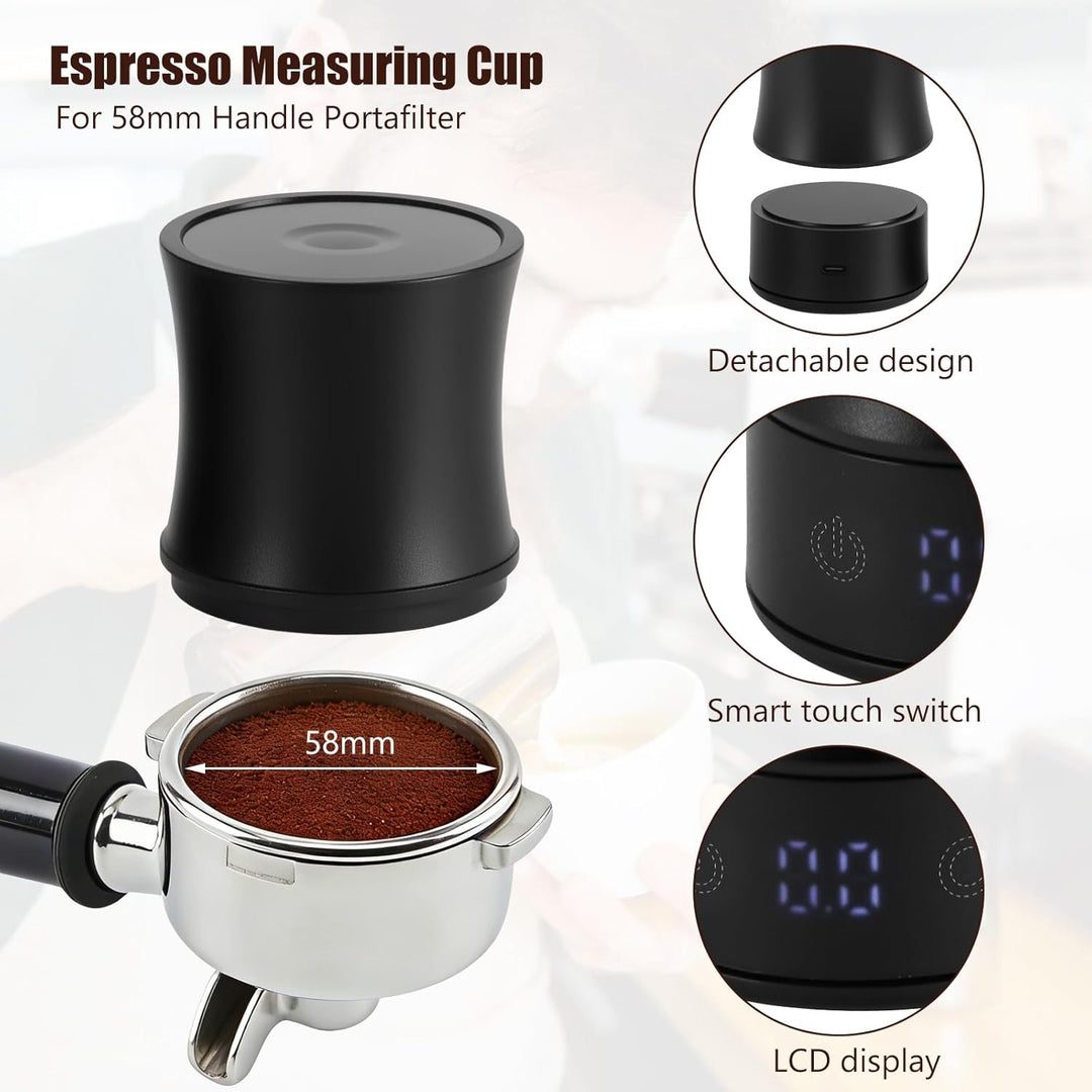 Mini-Kaffeewaage mit Timer, Wiederaufladbare Espressowaage, Präzise Waage für Espresso und Pour-Over
