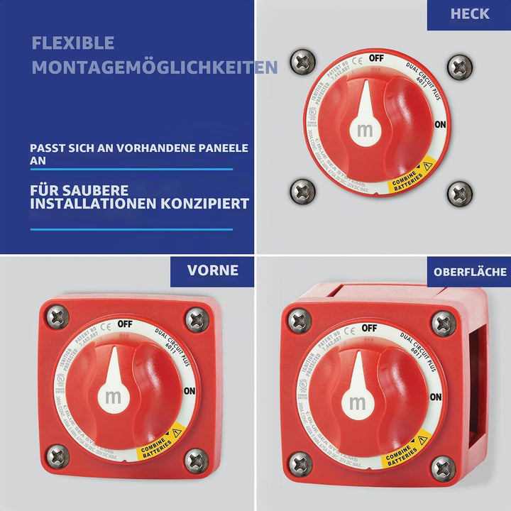 Blue Sea Systems Batterieschalter m-Serie, 300 A, Dual Circ. Plus MULTICOLOR, Dual Circ. Plus MULTIC