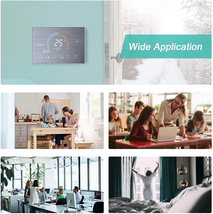 Kavolet Wi-Fi Smart Programmierbarer Thermostat für Wasser-/Gaskessel mit UV-Index/Feuchtigkeitsanze