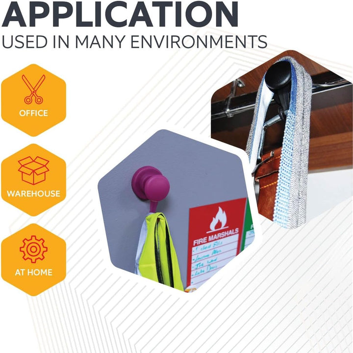 43mm Dia Gummibeschichtete Neodym-Magnet Mit Schwenkhaken-lila (Packung 10)