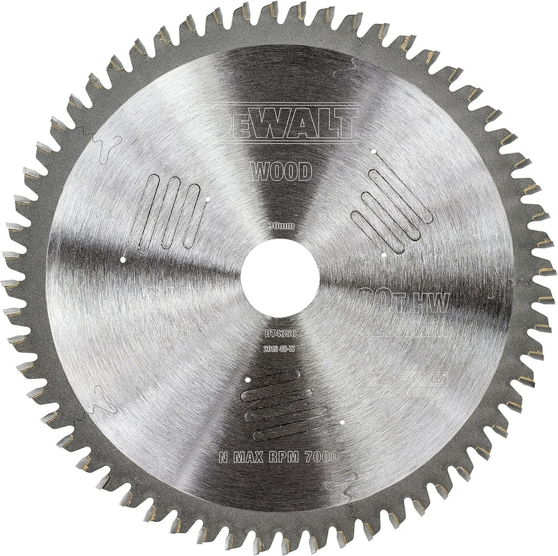 DeWalt Stationärkreissägeblatt / Kreissägeblatt Extreme (216/30mm 60WZ, feine Schnitte und Querschni