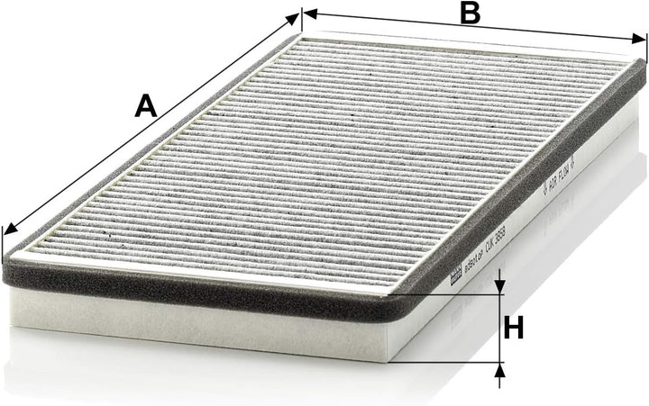 MANN-FILTER CUK 3858 Innenraumfilter – Pollenfilter mit Aktivkohle – Für PKW