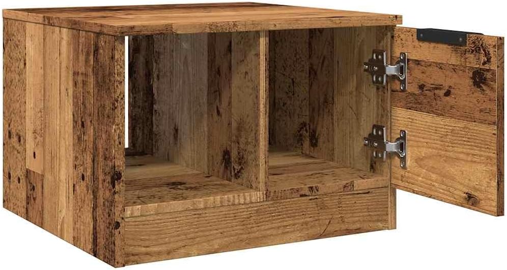 vidaXL Couchtisch Altholz-Optik 50x50x36 cm Holzwerkstoff, Beistelltisch, Wohnzimmertisch, Mitteltis