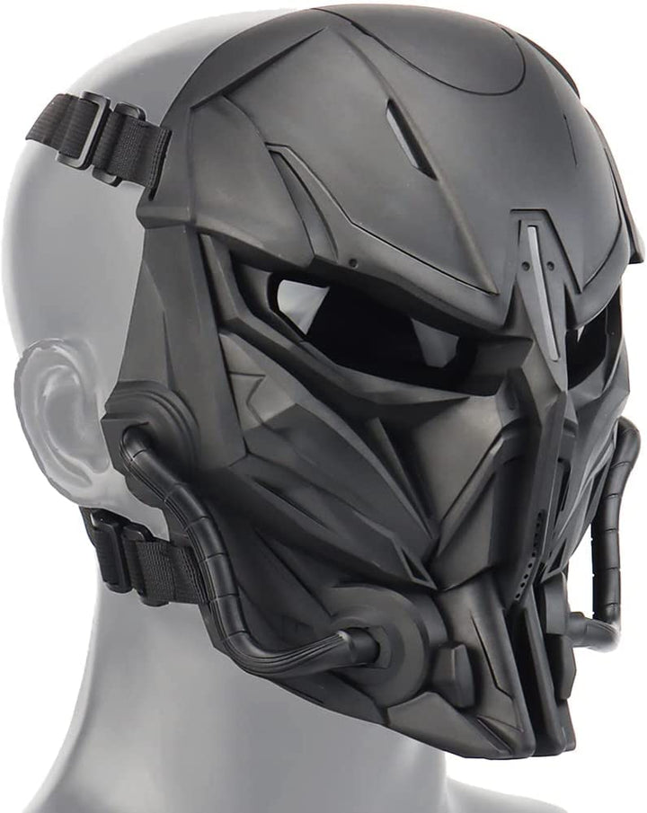 Airsoft-Maske Schädel Taktische Vollgesichtsmaske, Mit PC-Linse Anti-Aufprall-Dual-Modus-Tragedesign