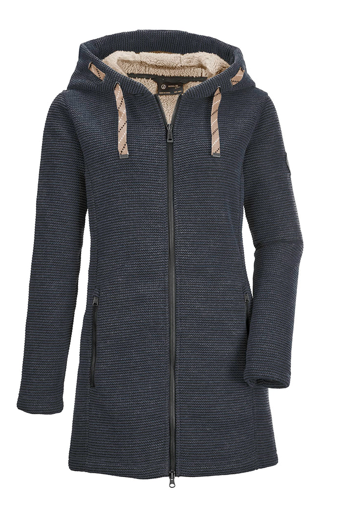 G.I.G.A. DX Damen Gw 54 Wmn Kntflc Prk Casual Strickfleeceparka/Fleecejacke mit Kapuze 44 dunkelnavy