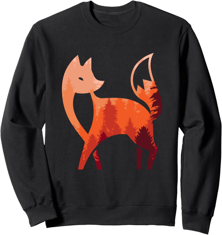 Vintage Fuchs Polygon Kunst Form Tier Rotfuchs Sweatshirt
