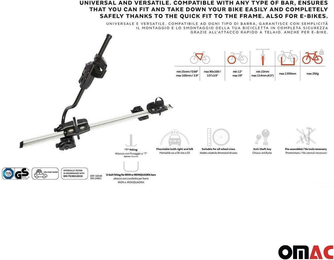 OMAC Dachträger für VW T5 T6 T6.1 Multivan Caravelle Transporter | Querträger, Grundträger