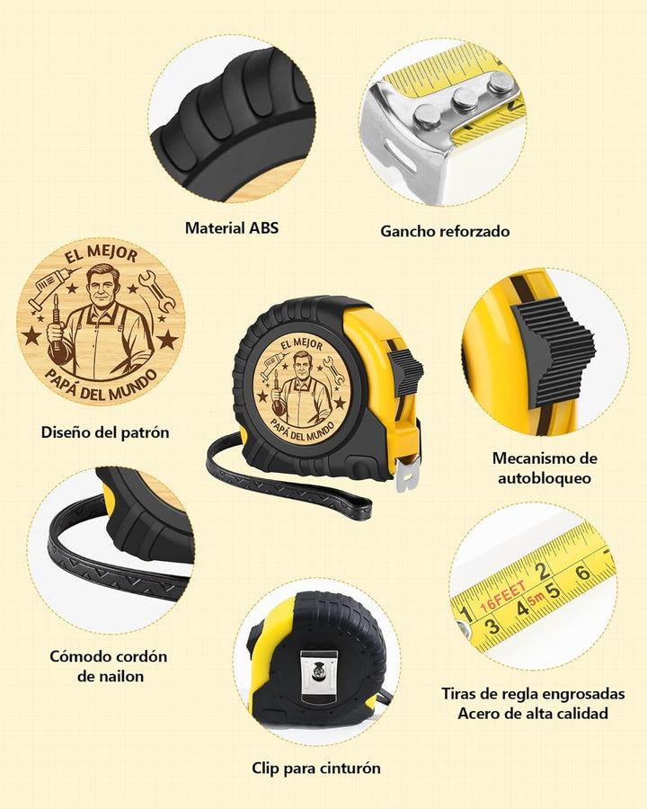 CheersLife 5M Massband Papa Geschenk, Geschenke für Papa, Bester Papas Geschenk, Dankeschön Geburtst